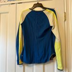 Lululemon Runder Under Reversible Long Sleeve Top in Blue, Grey, & Yellow Photo 3