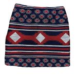 Kookai Women's Multicolor Aztec Geometric Pencil Mini Knit Skirt Size 4 Festival Photo 4