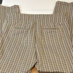 Soho Apparel  Ltd. Brown Plaid Ankle Pull On dress pants women’s Size Large Photo 4