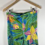 Ralph Lauren Lauren  Pants Womens Sz 10 Multicolor Floral‎ Side Zip Crop Tropical Photo 4