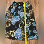 Pantology Vintage Y2K Floral Maxi Skirt Leather Belt Stretch Waist Fairy Large Black Photo 3