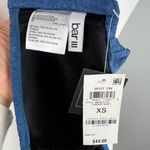 Bar III Satin Cheetah Bandeau Bikini Swim Top in French Navy XS Photo 5