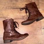 Mossimo Supply Co. Cassie Faux Leather Moto Side Zip Combat Boots Brown Size 8 Photo 5