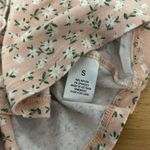 PacSun Womens Floral Print Peplum Pink Crop Top Tie Front Sz S Short Sleeves Photo 5