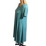 LuLaRoe  blue ribbed flowy short sleeved dress. Photo 4