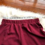 Wine Burgundy Wide Leg Cropped Coulettes NWOT Size undefined Photo 3