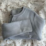 Brandy Melville Cropped ribbed baby blue sweater Photo 2
