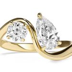 Handmade size 7 Ring 18K gold filled over 925 Sterling silver dual gems zirconia’s high-quality Photo 2