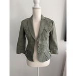 White House | Black Market WHBM Olive Green Blazer Jacket Size 00 Photo 5