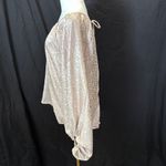 Dress Up Pink Ruffled Relaxed Blouse with Long Sleeves Photo 2