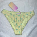 Stoney Clover Lane NWT Stoney Clover Lane x Target Palm Tree Cheeky Bikini Bottoms Yellow Small Photo 0