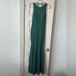 Hunter Windsor Keyla Open Back Fitted Formal Glitter Gown  Green NEW Size Small Photo 3