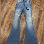Hollister Butterfly High Rise Patch Flare Jeans Photo 0