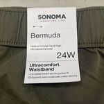 Sonoma Women Bermuda Shorts 24W Olive 🫒 Green Photo 2