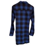 Abercrombie & Fitch Blue Plaid Flannel Shirt Dress - size Small Photo 5