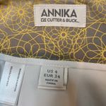 Cutter and Buck 100 Annika  Golf Tennis Prep Skort Stretch Yellow Geo Floral Gray 4 Photo 5