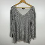 Lane Bryant Lane‎ Bryant Womens Essentials Houndstooth Gathered-Shoulder Sweater Sz 22/24 Photo 3