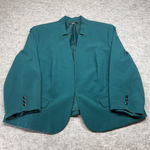 Nine West Blazer Womens 18W Teal Open Front Lined Career Jacket Stretch Pockets Photo 0