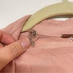 Free People  Peach Button Down Long Sleeve Babydoll Mini Dress Oversized S Photo 11