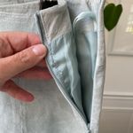 Thalia Sodi  Seafoam Light Sage Green Suede Leather Pants 13 14 Photo 5