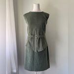 Vintage ‘90s Anna USA Deep Moss Green Sleeveless Blouse + Knee Length Skirt Set Size XL Photo 1