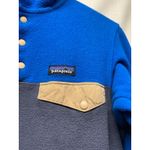 Patagonia Synchilla Snap-T Fleece Pullover Women Sz S Blue Colorblock Two Tone Photo 2