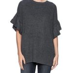 DO+BE  Heavy Knit Sweater with Short Ruffle Sleeves. Size Small. Photo 0