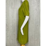 Liz Claiborne Vintage  silk green dress with buttons down the back short sleeve s Photo 1