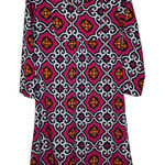Buckhead Betties Geometric V-Neck 3/4 Sleeve Shift Dress Multicolor Women Small Photo 0
