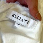 Elliatt Anthropologie  White Floral Appliqué Dress Size Small Bridal Bachelorette Photo 10