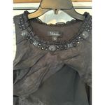 S.L. Fashions Black Dress Sleeveless Embellished‎ Ruffle Tiered Party Cocktail 6 Photo 2
