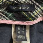 LANDS’ END size 10 women’s school uniform side pleat plaid skirt above the knee Green Photo 7