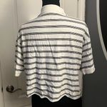 American Eagle women’s  cropped striped collared shirt Photo 3