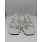 Studio Amelia Heeled Slingback Sandals Womens 7.5 White Wedding Preppy Going Out Photo 5