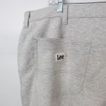 Lee High Rise Straight Leg Cropped Knit Pants Jeggings New Light Grey Women 22M Photo 3