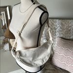 NWOT Aveda neutral cream, 100% cotton shoulder, cross body sling travel bag Photo 3