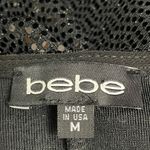 Bebe  Black Disco Dot Long Sleeve Maxi Dress Made in USA Bodycon Sequin Sz Medium Photo 11