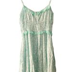 Sky to Moon Dainty Floral Ruffle Mini Dress Sz S White Photo 1