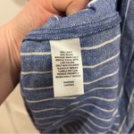 Caslon  Striped Linen Blend Dress Midi Long Sleeve Blue White Womens Size 2X Photo 6