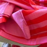 Garnet Hill Red/Pink Striped Cotton Dress With Waist Tie Size 8 Photo 8