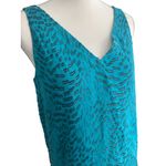 Lilly Pulitzer  Teal Patterned Dress Tank Top Size Small Photo 3
