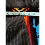 Ann Taylor Loft By  Black/Blue Striped Dress Pants Mid Rise Zip Size See Measures Photo 4