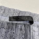 ZARA Pleated Lace Off The Shoulder Top Blue Grey Size XS Photo 13