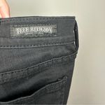 True Religion Women’s  Size 26 Black High Rise Straight Leg Raw Hem‎ Jeans Photo 4