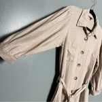 Esprit  Linen Botton Front Utility Midi Dress Lightweight Khaki Women’s Size S Photo 1