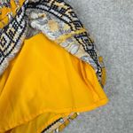 Market & Spruce Women's Size L Yellow Floral Embroidered Sleeveless Dress Photo 5