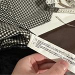 ZARA Black & White Gingham Print High Rise Ankle Pants Size S Photo 8