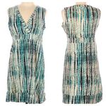 Calvin Klein abstract print empire waist cotton dress size large Photo 1