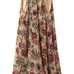 BB Dakota  Alissa Beige & Orange Floral Swing Dress Women S Nordstrom Boho Fringe Photo 0