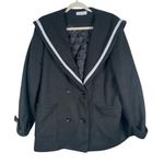 Kawaii Japanese Korean Wool Coat Winter Warm Trend Peacoat Coats Jackets Size 2X Black Photo 0